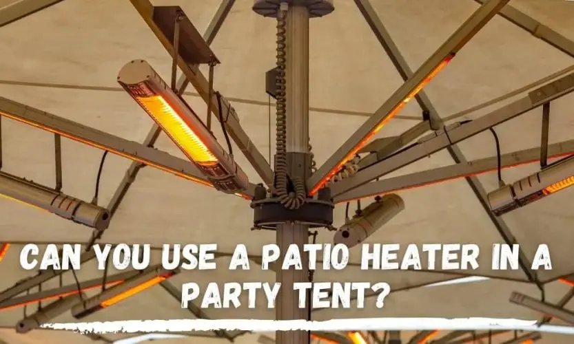 Patio Heater In A Party Tent